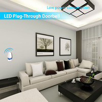 Sonnette de porte sans fil OEM IP47 étanche à très longue portée pour appartement, sonnette sans fil avec lumière LED clignotante, sonnette de porte intelligente sans fil