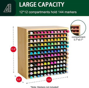 <span class=keywords><strong>Organizador</strong></span> <span class=keywords><strong>de</strong></span> Madera para Material <span class=keywords><strong>de</strong></span> Arte <span class=keywords><strong>de</strong></span> Bambú, Soporte para Bolígrafos, Lápices <span class=keywords><strong>de</strong></span> Colores, <span class=keywords><strong>Organizador</strong></span> <span class=keywords><strong>de</strong></span> Marcadores para Oficina en Casa - Product Image 2
