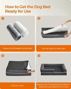 Feandrea Orthopedische Hondenbed Voor Kleine Middelgrote Honden Rechthoek Bedden Zachte Hondenbank Met Afneembare Wasbare Hoes - Product Image 5