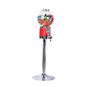 Coin Operated Double Layers Plastic Gumball Candy Vending Machine with Bouncing <b>Ball</b> Toy and English Support Capsule Machine - Product Image 4