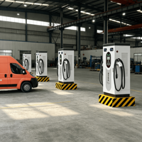Stations de recharge haute puissance YG de qualité industrielle 150 kW pour applications de recharge rapide de flottes commerciales de véhicules électriques