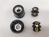 En Stock: Portalámparas E12 UL de Rosca Autoblocante de Baquelita, Resina Fenólica, Estándar Estadounidense