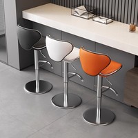 Chaise de bar pivotante moderne en cuir PU pour intérieur, mobilier de bar en gros, chaise de bar rembourrée pivotante en gros