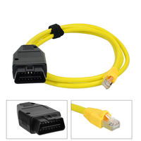 Câble de diagnostic de nouvelle conception de la série F en jaune pour BMW, adaptateur d'interface Ethernet ENET, conformité CE, câble d'interface OBD
