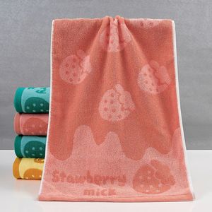 <strong>Kim</strong> Ryan Thickened Colored Yarn Towel 34x74cm Cartoon Style Absorbent Polyester Cotton Face Towel Home Use - Product Image 1