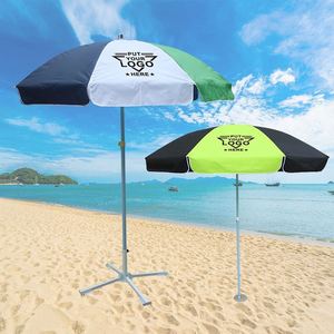 ร่มชายหาดพิมพ์ลายตามสั่ง ทนทานต่อสภาพอากาศ ร่มชายหาดพิมพ์ลายแบบ Sublimation ร่มกันแดดสำหรับตั้งแคมป์ - Product Image 1
