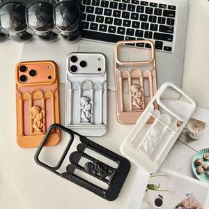Oil-sprayed Sandblasted Phone <strong>case</strong> for iphone 18 Pro Max Rounded <strong>Roman</strong> Column Angel Phone <strong>Case</strong> - Product Image 2