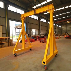 Alat Angkat Material Ringan Berkualitas Tinggi 10 Ton 5 Ton 3 Ton 1 Ton 500kg Derek Manual Mini Gantry Crane yang Dapat Dipindahkan - Product Image 2