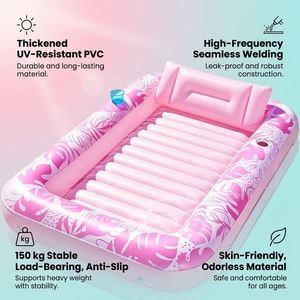 Flotador Inflable Profesional para Piscina con Costuras Reforzadas y Acolchado Confortable para Descansar Junto a la Piscina - Product Image 2