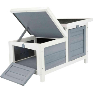 Kediler tavşanlar Bunnies kobay ve gri açık barınak köpek kulübesi için Modern hava ahşap Pet House - Product Image 1