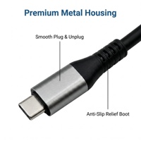 Cable USB 3.2 Gen 2x2 Tipo-C de 20 Gbps, Transferencia de Datos de Ultra Alta Velocidad, Base de Conexión para SSD Externo, PVC, Uso en Computadora