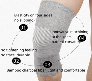 Genouillère Premium en Bambou Charbon Élastique à Compression pour Protection - Product Image 4