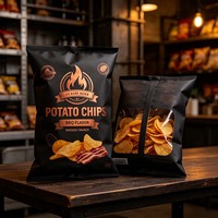 Bolsas de Plástico para Envasado de Alimentos con Sellado Térmico Personalizadas, Bolsas con Forma de Almohada para Papas Fritas