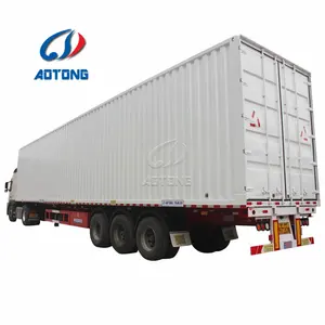 Permintaan aktif pembuka lebar sayap 3 AS lipat truk trailer kotak van tertutup semi trailer untuk dijual