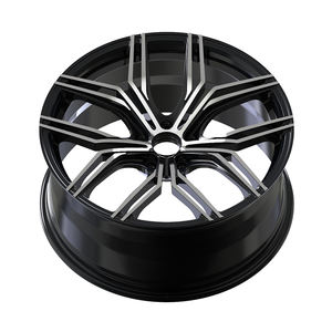Rines Modificados de Alta Calidad, Personalizados, de 15 16 17 18 19 20 21 22 23 24 26 Pulgadas, Negros, con Cara Mecanizada, de Aleación Forjada, para <span class=keywords><strong>Audi</strong></span> A8 <span class=keywords><strong>Q4</strong></span> R8 - Product Image 3