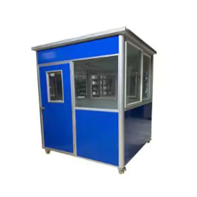 Wachtkast Bewaker Huis Hut Metaal Met Wiel Beweegbare 2*2M Security Cabine Voor Huis