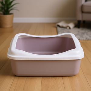 Bandeja Sanitaria Clásica de 37 x 15 x 48 cm, Color Lila Blanco, para Gatos - Product Image 3