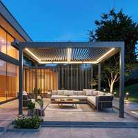 Pergola motorisée de luxe 6x3m, toit à lames en aluminium, gazebo de jardin, patio, imperméable, écologique, moderne, vente directe d'usine