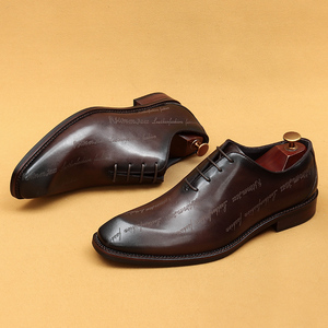 Zapatos de Vestir de Cuero para Hombre, Oxfords de Cuero de Grano Completo, Zapatos de Boda de Estilo Británico de Alta Gama - Product Image 4