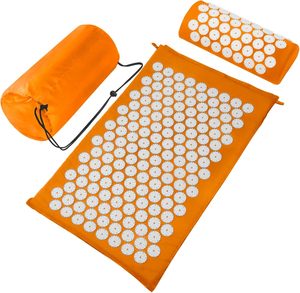 Coussin de massage Tengxiang AKU-M01, points d'<span class=keywords><strong>acupuncture</strong></span>, relaxation du dos, du cou, des muscles, thérapie des méridiens, tapis de yoga, ensemble de coussin pliable - Product Image 4