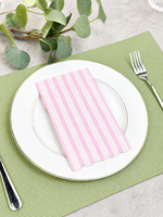 Serviettes en papier jetables rayées colorées, format personnalisé, gaufrage à la feuille d'or pour hôtel et banquet