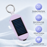 Batterie externe portable mini 2000 mAh Type-C, chargeur solaire sans fil, batterie de secours OEM/ODM, cadeau direct usine pour smartphone et montre