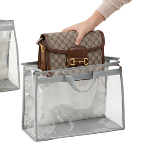 Bolsa de Almacenamiento Portátil de Estilo Nacional para Mujer, de Tela No Tejida, a Prueba de Polvo, Transparente, a Prueba de Humedad, Organizador Colgante para Armario, Uso Diario - Product Image 1