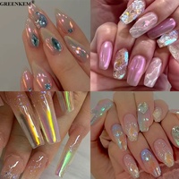 Poudre liquide miroir effet chrome sans poussière, style pinceau, finition lisse pour salon de manucure, poudre à ongles chromée