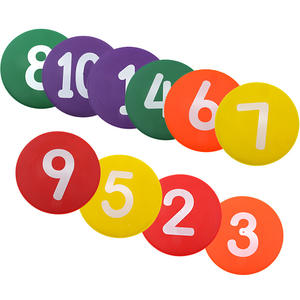 Digitale Marker 9 Inch 1-10 Nummers Spot Markers Vlakke Veldkegels Antislip Rubberen Behendigheidsmarkeringen Vlakke Veldkegels Vloerstippen - Product Image 2