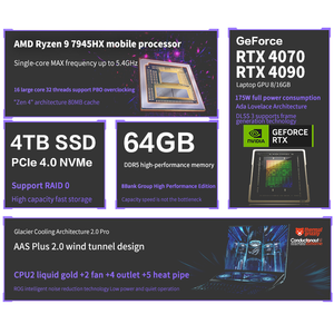 Reproductor de alta calidad Kingdom Ice Blade 7 Pantalla dual Laptop Rtx 4090 Pantalla táctil Laptop Win11 Computadoras portátiles de negocios - Product Image 2