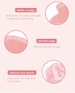 Mini Herzform Gua Sha Stein für die Hautpflege Benutzer definierte Private Label <span class=keywords><strong>Natural</strong></span> Rose Quarz Gesichts <span class=keywords><strong>massage</strong></span> Board Pink Farbe - Product Image 5