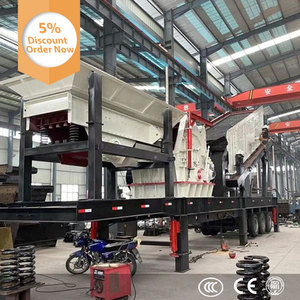 Station de concassage mobile 100t/h sur remorque pour carrière, concasseur à percussion pour roche, béton et pierre - Prix usine - Product Image 1