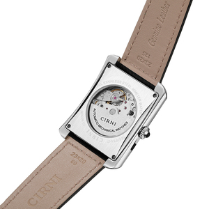 ODM/OEM CIRNI Orologio Sportivo Analogico in Pelle con Data Automatica, Cassa in Acciaio Inossidabile, Vetro Hardlex, Quadrante Quadrato 22mm, Resistente all'Acqua 5BAR - Product Image 6