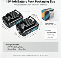 Batterie au lithium rechargeable BL1041B 10,8 V 4 Ah pour perceuse sans fil, avec protection contre les surcharges 500, noire, fournie par l'usine