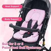 Insert de siège auto pour bébé, coussin de poussette doux et respirant pour nourrissons, doublure universelle confortable pour poussettes et sièges auto de sécurité