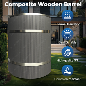 Baignoire à glace en plongeant froid WPC baril résistant aux intempéries aspect bois durable à faible <span class=keywords><strong>entretien</strong></span> - Product Image 3