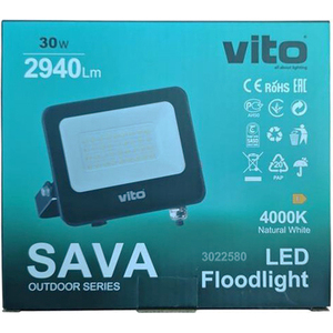 Projecteur LED Vito 30W 4000K 2940lm IP65 pour éclairage extérieur - Product Image 2