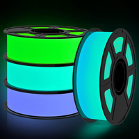 Filament d'imprimante 3D arc-en-ciel qui brille dans le noir, filament PLA lumineux, 1,75 mm, filament d'impression 3D compatible avec la plupart des imprimantes FDM, 1 kg (2,2 lb)