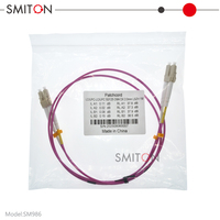 Cordon de brassage fibre optique LC-LC multimode duplex OM4 50/125µm violet LSZH, vente en gros usine