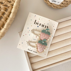 2025 Mới Đến Dễ Thương Dâu Tây Tóc <span class=keywords><strong>Clip</strong></span> Tinh Tế Ren Cạnh Ngọc Trai Trang Trí Trái Cây Thiết Kế Vải Bao Phủ <span class=keywords><strong>Snap</strong></span> Tóc <span class=keywords><strong>Clip</strong></span> - Product Image 5