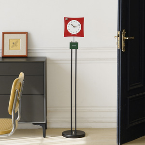 Wozoom Standing <b>Clock</b> Square Quartz <b>Movement</b> Lucky Red Living Room Decor Housewarming Gift - Product Image 1