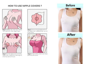 Cubrepezones Personalizados Tipo Empanada, Buen <span class=keywords><strong>Precio</strong></span>, Reutilizables, Lavables, Transpirables, de Silicona, Adhesivos para Mujer - Product Image 5