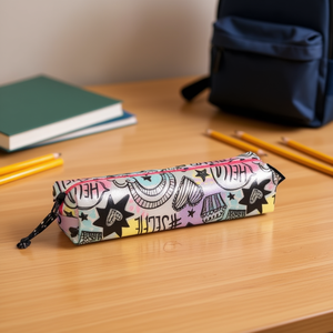 Astuccio ILAN in Tessuto Metallizzato con Design Stampato per Materiale Scolastico - Product Image 3