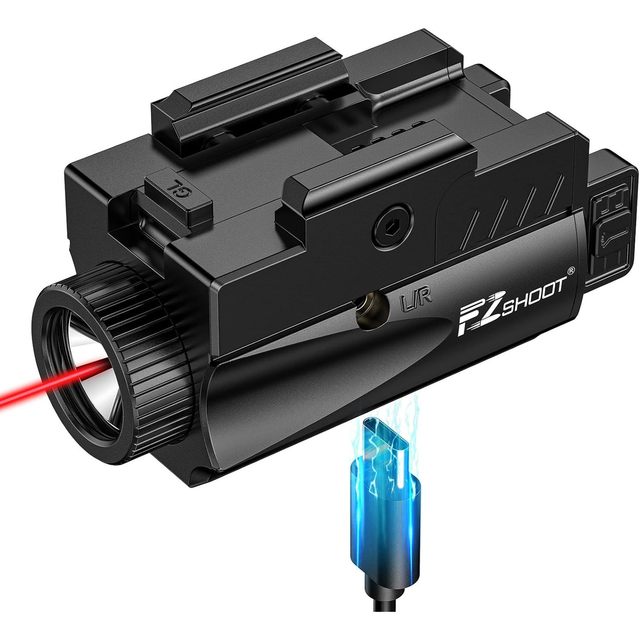 Ezshoot Light Laser Combo 1000 Lumens Rechargeable Red Beam Led Flashlight