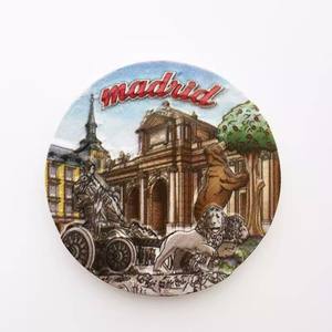 Imán de resina 3D para nevera, accesorio personalizado de alta calidad con estampado UV, colorido, para viaje, San Valentín, Madrid, España, Toledo - Product Image 1