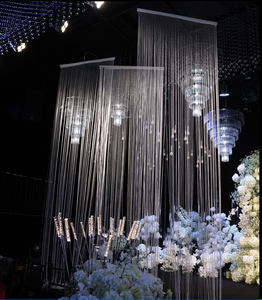 LANJO Rideau à chaînes suspendues de style romantique, rideau à chaînes suspendues en cristal et perles, rideau à franges pour la décoration de mariage et de fête - Product Image 3