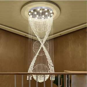 Lampe suspendue K9 en cristal au design moderne personnalisable, nouveau modèle, éclairage <span class=keywords><strong>d</strong></span>'intérieur, luminaire <span class=keywords><strong>d</strong></span>écoratif de plafond, idéal pour un salon, des escaliers - Product Image 4