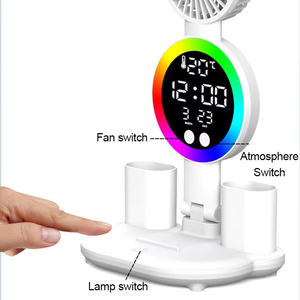충전식 LED 테이블 램프 (시계 디스플레이, 야간등 및 독서등 기능 포함) - 가정 및 학습용 - Product Image 4