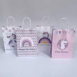 Sacs cadeaux d'anniversaire en papier kraft avec poignées en papier, écologiques, capacité de 5 kg, faveurs de fête, vente en gros, prix d'usine - Product Image 4