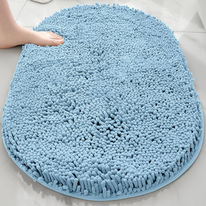 <span class=keywords><strong>Tapis</strong></span> de bain ovale en chenille épaissie, antidérapant, absorbant l'<span class=keywords><strong>eau</strong></span> et à séchage rapide, pour salle de bain, entrée de toilettes, paillasson de chambre - Product Image 3